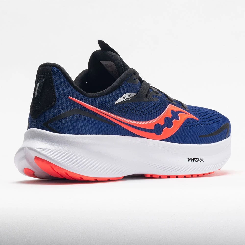Saucony Ride 15 Men's Sapphire/Vizi Red 8 Saucony Ride 15 Men's Sapphire/Vizi Red - Image 6